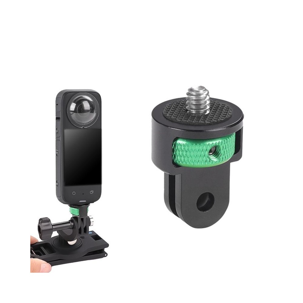 1/4 inch Screw Adjustable Metal Action Camera Adapter(Green Black)