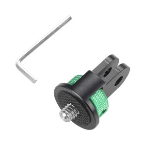 1/4 inch Screw Adjustable Metal Action Camera Adapter(Green Black)