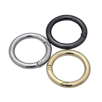 10pcs Zinc Alloy Spring Ring Metal Open Bag Webbing Keychain, Size:2 inch Silver