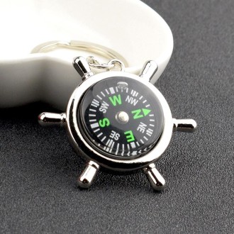 Creative Rudder Compass Keychain Compass