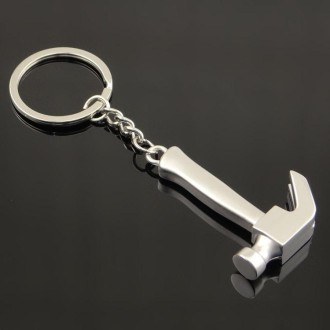 10 PCS Tool Metal Keychain Car Key Ring Pendant, Colour: H-390 Glossy Sheep Angle Hammer