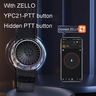 For ZELLO Wireless Bluetooth Push Button Car Riding Transmitter(Black)