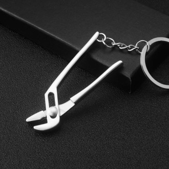 10 PCS Tool Metal Keychain Car Key Ring Pendant, Colour: H-541 Crooked Nose Pliers