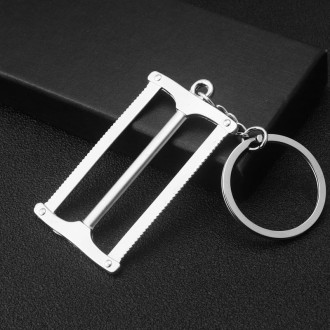 10 PCS Tool Metal Keychain Car Key Ring Pendant, Colour: H-405 Double Row Saw