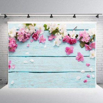 1.25x0.8m Wood Grain Flower Branch Props 3D Simulation Photography Background Cloth, Style: C-4035