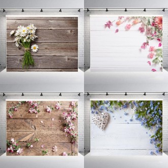 1.25x0.8m Wood Grain Flower Branch Props 3D Simulation Photography Background Cloth, Style: C-4030