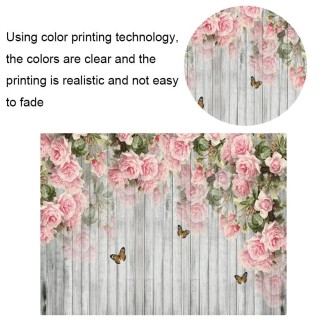 1.25x0.8m Wood Grain Flower Branch Props 3D Simulation Photography Background Cloth, Style: C-3568