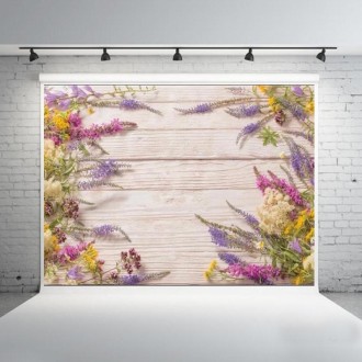 1.25x0.8m Wood Grain Flower Branch Props 3D Simulation Photography Background Cloth, Style: C-4031