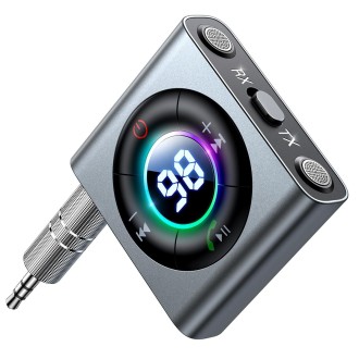 JOYROOM JR-CB2 2 in 1 Bluetooth 5.3 Car Wireless FM Transmitter Receiver(Dark Grey)