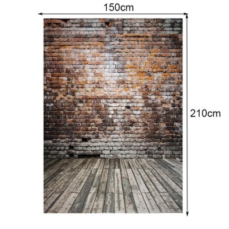 2.1m X 1.5m Brick Wall And Wooden Floor Photography Background