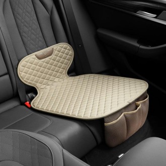 Car Child Safety Seat Thickened Anti-wear Pad isofix/britax Universal, Color: Beige With Pocket