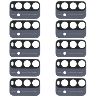 10 PCS Back Camera Lens for Xiaomi Redmi Note 9 4G M2010J19SC (Black)