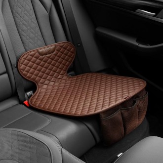 Car Child Safety Seat Thickened Anti-wear Pad isofix/britax Universal, Color: Dark Brown With Pocket