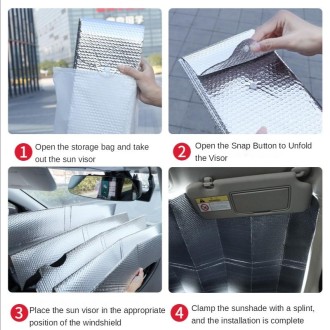 130x70cm Car Front Windshield Sun Protection Heat Insulation Foldable Sunshade