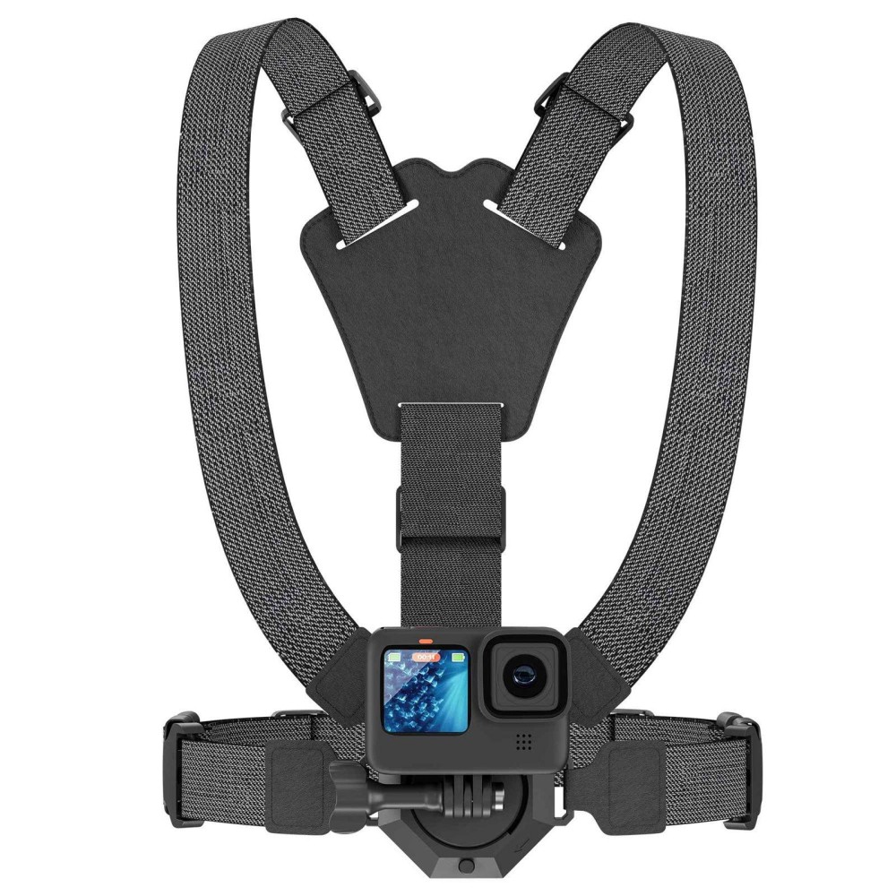 STARTRC Action Camera Magnetic Quick Release Bracket POV View Chest Strap(Black)