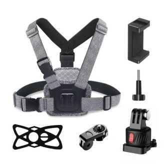 XD-005 Chest Strap Mount Front Rear Holder for  for GoPro Hero11 Black / HERO10 Black / HERO9 Black / HERO8 Black / HERO7 /6 /5 