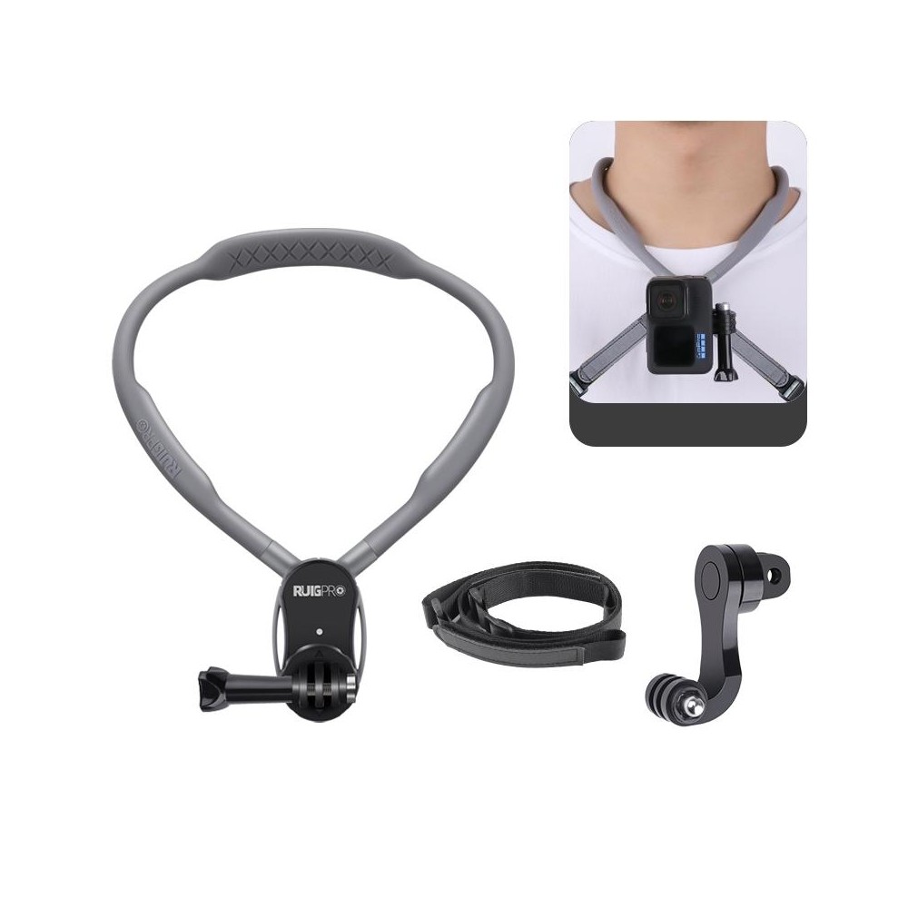 RUIGPRO Lazy Neck Bracket POV View Mount With J-Hook Buckle