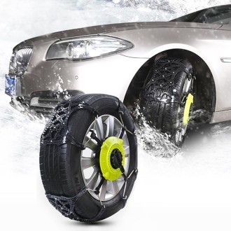 8 PCS Car Snow Tire Anti-skid Chains Winter Car Snow Tire Chains Wheel Chains Anti-skid Belt Thickened Anti-slip Chain Black Cha