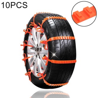 10 PCS Car Tire Emergency Single Grid Anti-skid Chains Tyre Anti-slip Chains