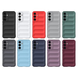 For Samsung Galaxy S24+ 5G Magic Shield TPU + Flannel Phone Case(Dark Grey)