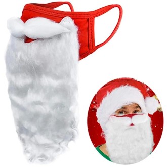 Santa Claus Beard Dustproof Cotton Mask Christmas Funny Dress Up Ornaments