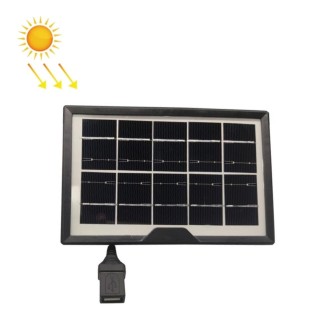 Small Table Lamp Flashlight With USB Female Head 5V/1.8W Solar Panel(Black)