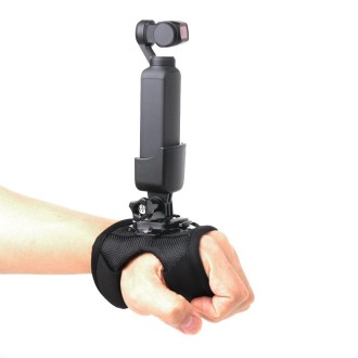 Elastic Adjustable Wrist Strap Mount Belt with Adapter for DJI OSMO Pocke(Black)