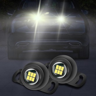 Car LED Ultra -Bright Electric Eye Reversing Light External Bulb Modified Universal Auxiliary Light, Style: Long Bright Black Sh