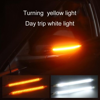 Car Rearview Mirror Decoration LED Streamer Turn Signal, Length： 19cm A Pair