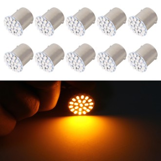 10pcs 1156 DC12V 1.2W Car Turn Signal Light (Yellow Light)