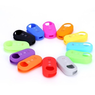 For Fiat 500 2pcs Folding 3 Button Remote Control Silicone Case(Apple Green)