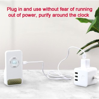 DC 5V Pet Odor Purifier Ozone Sterilization Air Purifier, Model: White USB Plug Timing Version