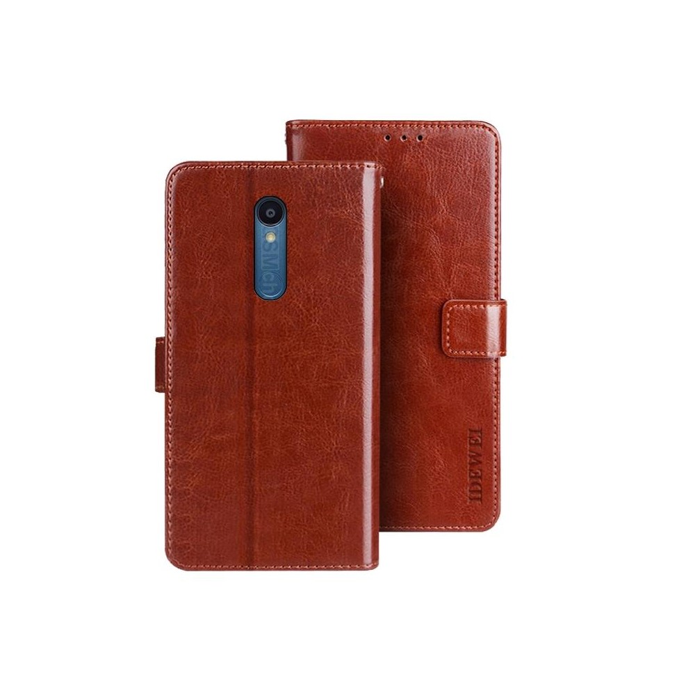 For Sharp Rouvo V idewei Crazy Horse Texture Leather Phone Case with Holder(Brown)