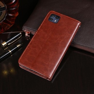 For Sharp Rouvo V idewei Crazy Horse Texture Leather Phone Case with Holder(Brown)