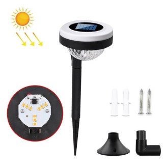 Outdoor Solar LED Dual Light Source Ground Plug Light, Model: JG04804 Flame