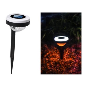 Outdoor Solar LED Dual Light Source Ground Plug Light, Model: JG04804 Flame