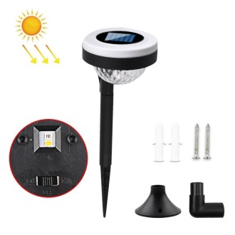 Outdoor Solar LED Dual Light Source Ground Plug Light, Model: JG04802 Color Light