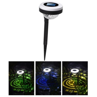 Outdoor Solar LED Dual Light Source Ground Plug Light, Model: JG04802 Color Light