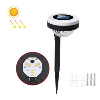 Outdoor Solar LED Dual Light Source Ground Plug Light, Model: JG04803 Flame