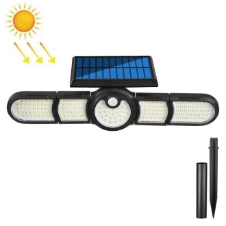 Garden Solar Wall Light Outdoor Waterproof Lawn Light Landscape Corridor Small Street Light, Spec: 5-Head 172 LED