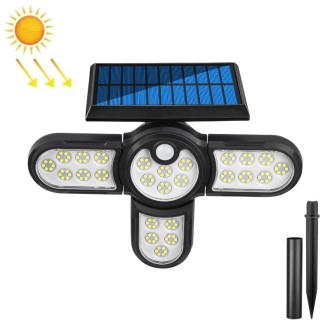 Garden Solar Wall Light Outdoor Waterproof Lawn Light Landscape Corridor Small Street Light, Spec: 4-Head 150 LED