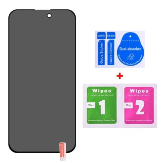 For iPhone 15 Pro Max / 15 Plus 25pcs Full Cover Anti-spy Silk Screen Tempered Glass Film