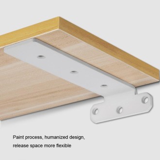 5mm Thick Triangular Bracket Bookshelf Partition Plate, Style: 250mm White