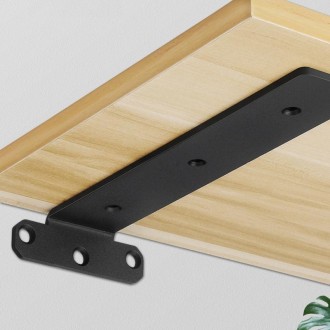 5mm Thick Triangular Bracket Bookshelf Partition Plate, Style: 250mm Black