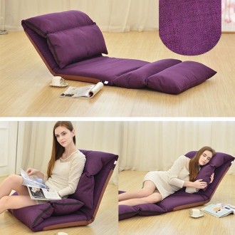 B1 Foldable Washable Lazy Sofa Bed Tatami Lounge Chair (Purple)