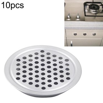 10pcs Flat Surface 25mm Cabinet Round Air Vent Stainless Steel Louvered Grille Cover Vents with Little Holes