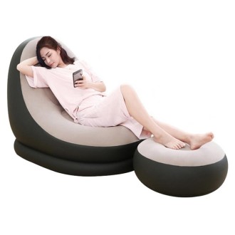 Lunch Break Inflatable Lazy Sofa, Bottom Color Random Delivery, Style: Sofa+Pedal