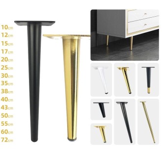 LH-ZT-0001 Cone Round Tube Furniture Support Legs, Style: Oblique Cone Height 50cm(Matte Black)