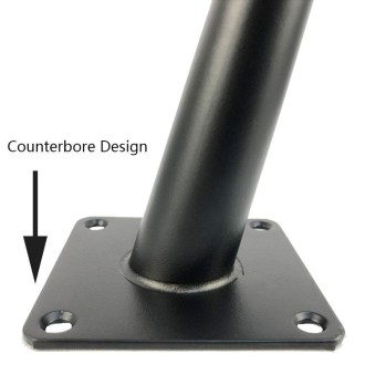 LH-ZT-0001 Cone Round Tube Furniture Support Legs, Style: Oblique Cone Height 50cm(Matte Black)