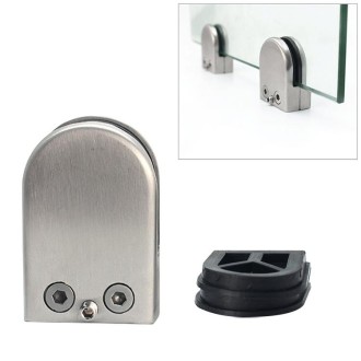 5-8mm Concave Curved Bottom Matte Polished  201 Stainless Steel Fixed Clip Railing Glass Wood Layer Board Clamp Bracket